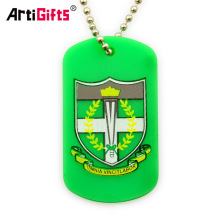 Custom magnetic rubber plastic military army dog tag pendant for men
